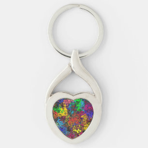 Chaveiro Twirlers coloridos abstrato /