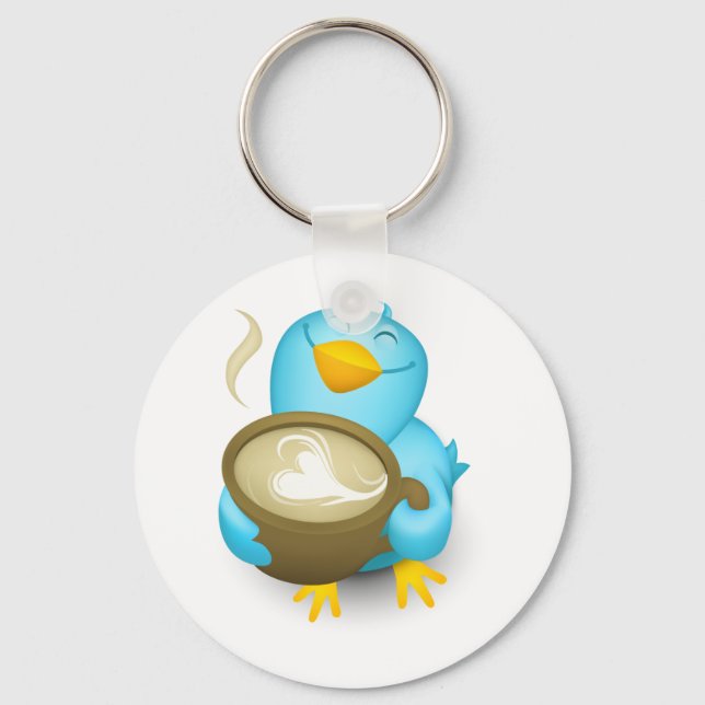 Chaveiro Twitter Coffee Bird (Frente)