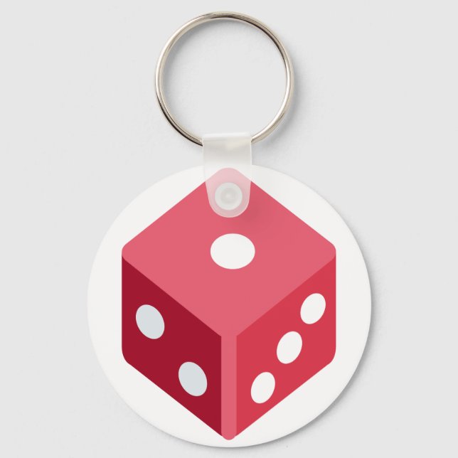 Chaveiro Twitter emoji - Red dice (Frente)