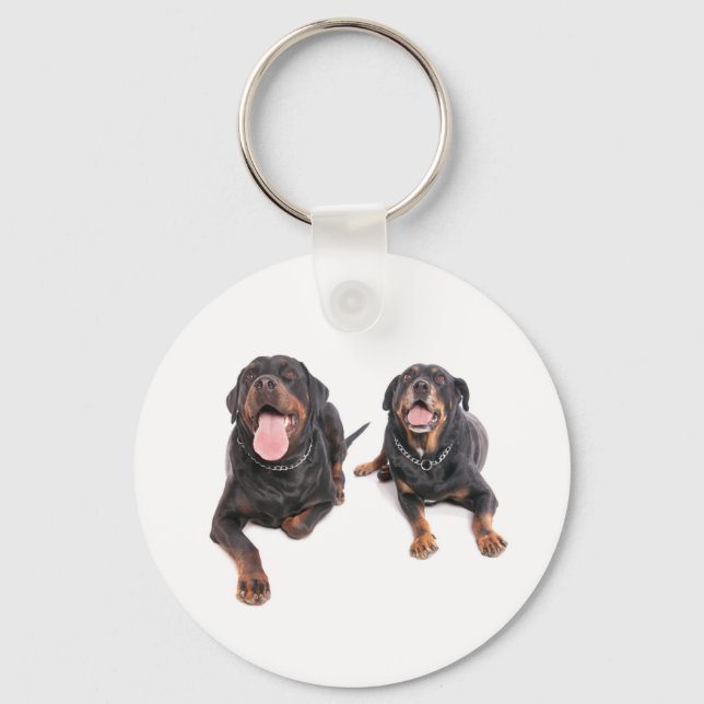 Chaveiro two rottweilers, (Frente)