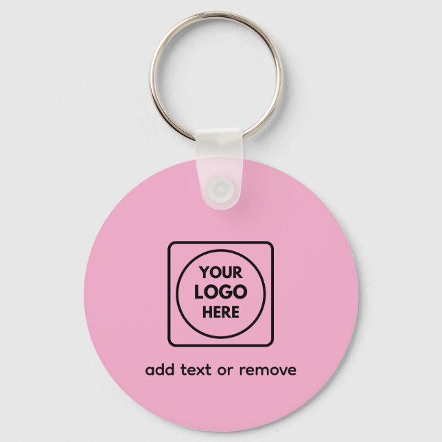 Chaveiro Two Sided Logo QR Code Blush Pink Keychains (Frente)