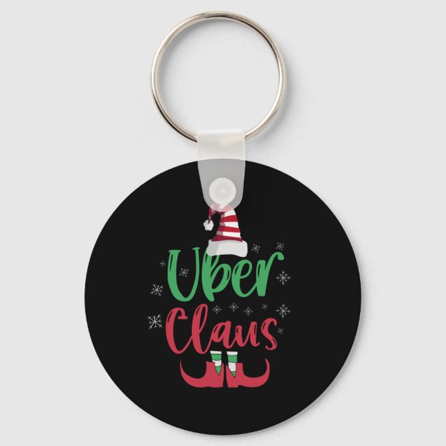 Chaveiro Uber Claus Funny Santa Family Matching Gift (Frente)