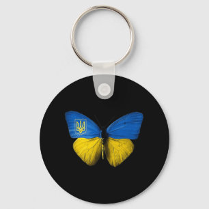 Chaveiro Ucrânia Borboleta Ucrânia Bandeira Ucraniana Amor 