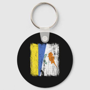 Chaveiro Ucrânia Chipre Meia Bandeira Herança Ucraniana Cip