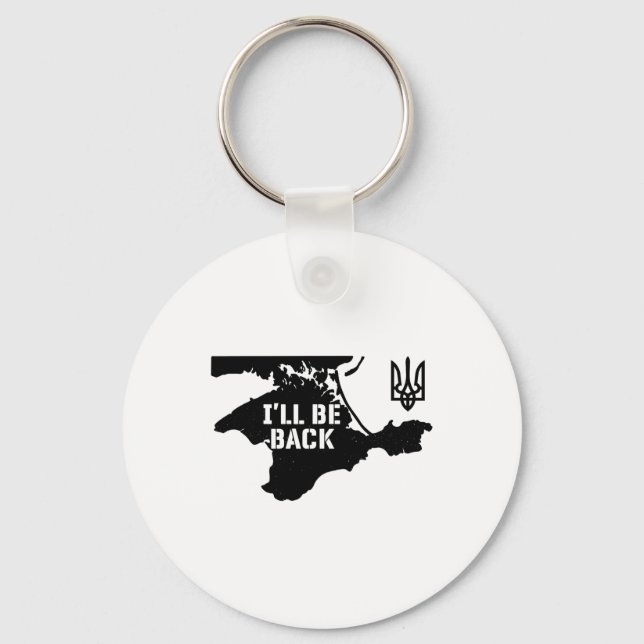 Chaveiro Ucrânia Crimeia Eu Serei Ck Mapa Ucraniano Trident (Frente)