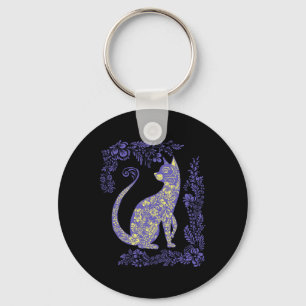 Chaveiro Ucrânia Gato Fofo Floral Vintage Ucraniano Vyshyva