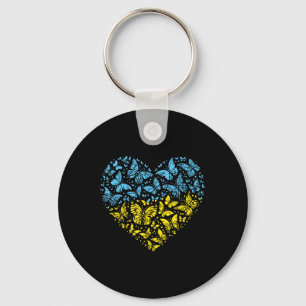 Chaveiro Ucrânia Heart Butterflies Ucranianas Girls Ki