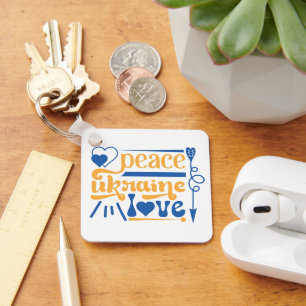 Chaveiro Ucrânia Mapeia Cores Ucranianos