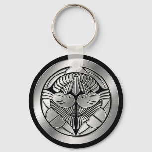 Chaveiro Uesugi Clan Kamon Silver Chrome