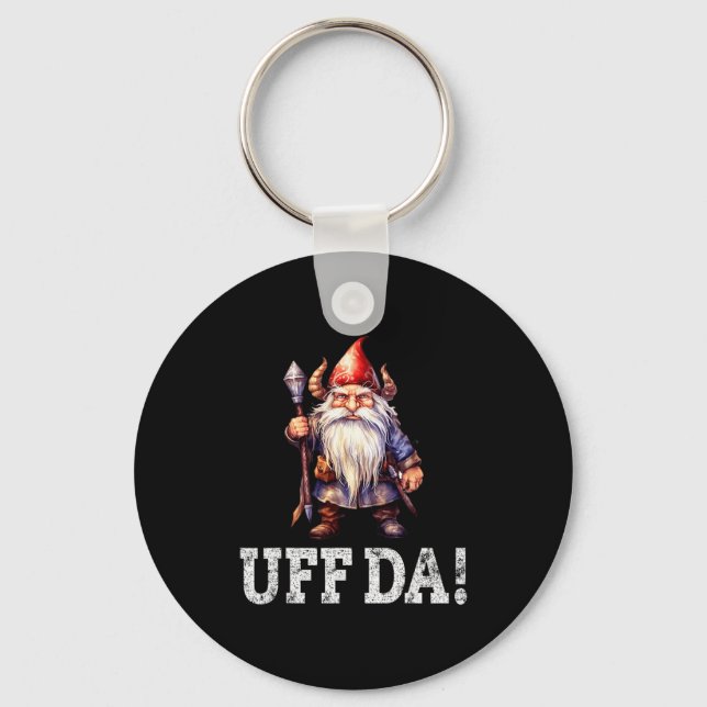 Chaveiro Uff Da Norwegian Quote Scandinavian Viking Gnome  (Frente)