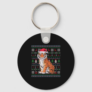 Chaveiro Ugly Bengal Tiger Amplia Papais noeis do Xmas Swea
