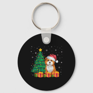 Chaveiro Ugly Zuchon Papai Noel Noel Luzes de Natal Cachorr