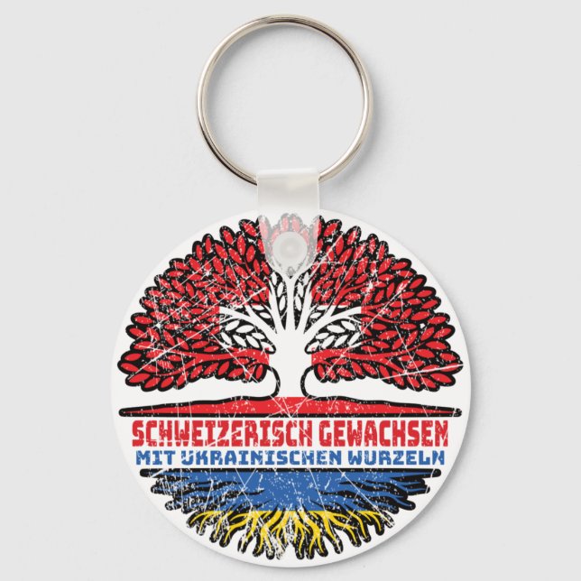 Chaveiro Ukraine Ukrainisch Schweizer Schweiz Baum Wurzel (Frente)