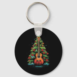 Chaveiro Ukulele Camisetas Gráficas de Música de Natal para