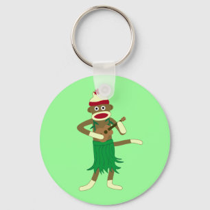 Chaveiro Ukulele do macaco da peúga
