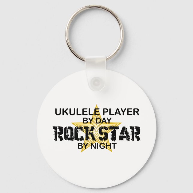Chaveiro Ukulele Rock Star por Noite (Frente)