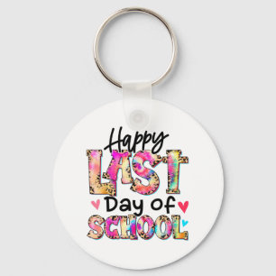 Chaveiro Último Dia Da Escola Tie Dye Leopard Graduação Tea