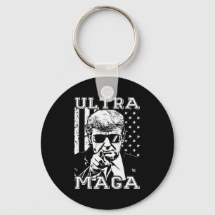 Chaveiro Ultra MAGA  Divertido Anti Biden Bandeira dos EUA 
