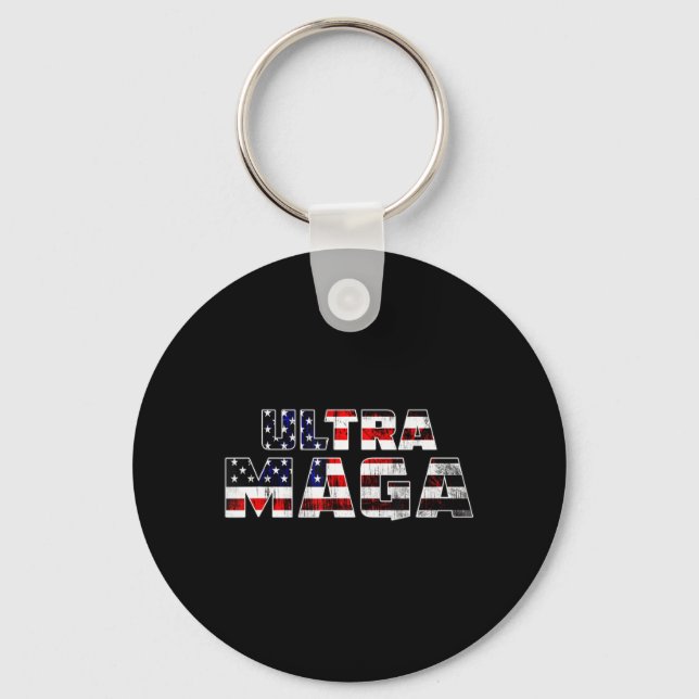 Chaveiro Ultra Maga Donald Trump Joe Biden Republican Ameri (Frente)