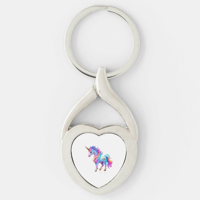 Chaveiro Um Adorável Unicorn Sticker 1 (Frente)