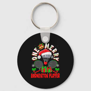 Chaveiro Um Alegre Jogador de Badminton Natal Time Correspo