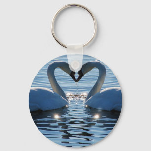 Chaveiro Um beijo do coração da cisne, reflexões do amor