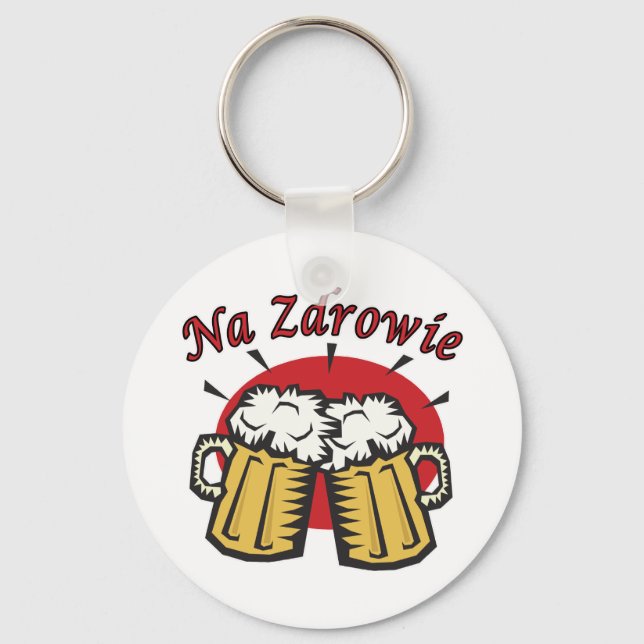 Chaveiro Um Brinde Zdrowie Com Perucas De Cerveja (Frente)