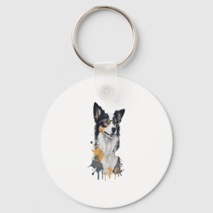 Chaveiro Um cachorro bonito Border Collie