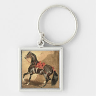 Chaveiro Um cavalo árabe (estabelecido w/c no papel)