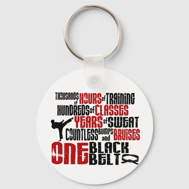 Chaveiro UM Cinto Preto 2 KARATE T SHIRTS & ROUPA (Frente)