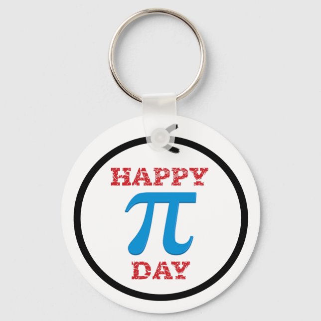 Chaveiro Um círculo perfeito de Pi Day (Frente)