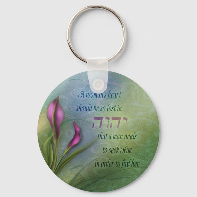 Chaveiro Um Coração de Mulheres - Calla Lily (Frente)