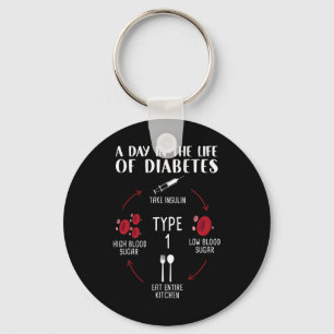Chaveiro Um dia na vida da diabetes tipo 1 - consciência