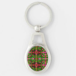 Chaveiro Um estudo em rosa e verde