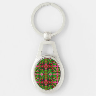 Chaveiro Um estudo em rosa e verde