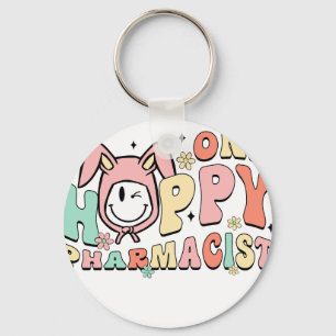 Chaveiro um farmacêutico feliz, retrô, vintage