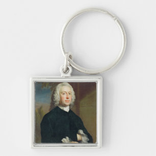 Chaveiro Um homem desconhecido no preto, 1735 (óleo em