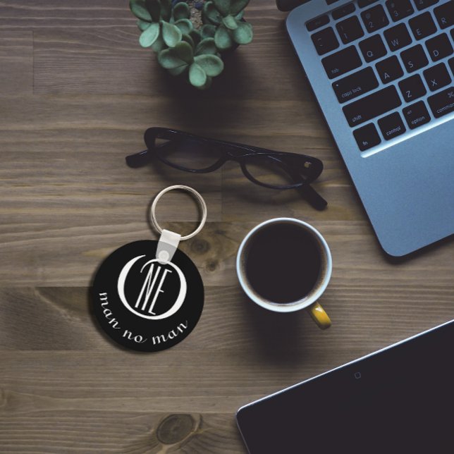 Chaveiro Um homem, nenhum homem, o encorajamento canta negr (Criador carregado)