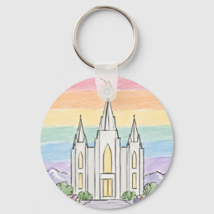 Chaveiro Um Lugar Celestial de Paz   Bela Templo Mórmon U