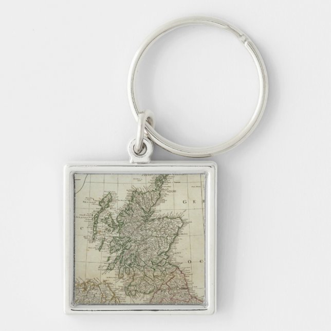 Chaveiro Um mapa completo das Ilhas Britânicas (Frente)