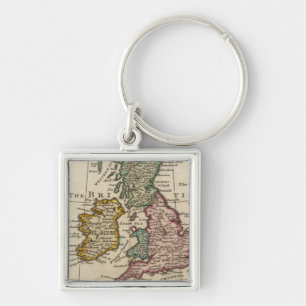 Chaveiro Um mapa geral da Grã-Bretanha e da Irlanda Excele