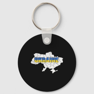 Chaveiro Um Mapa Ucraniano E Bandeira Da Ucrânia