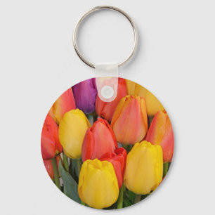 Chaveiro Um monte de tulipas de primavera