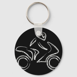 Chaveiro Um motociclista em um velomotor