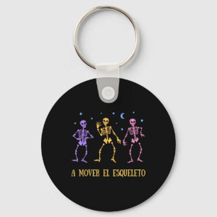 Chaveiro Um Mover El Esqueleto Engraçado Halloween Espanhol