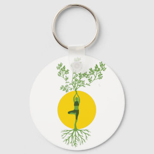 Chaveiro um pouco de primavera de ioga