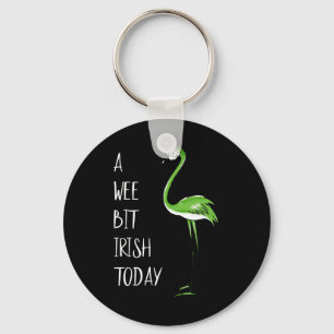 Chaveiro Um Pouco Irlandês Hoje Flamingo St Patricks Shamro