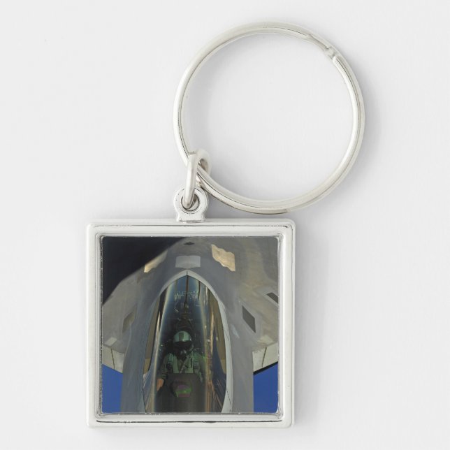 Chaveiro Um Raptor F-22 recebe combustível de um KC-135 (Frente)