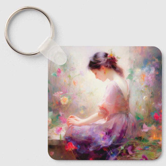 Chaveiro Um sonho de dia das flores (Frente)