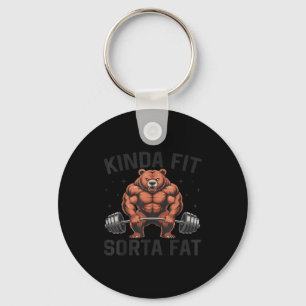 Chaveiro Um Tanto em Forma Meio Gordo Urso Engraçado de Aca
